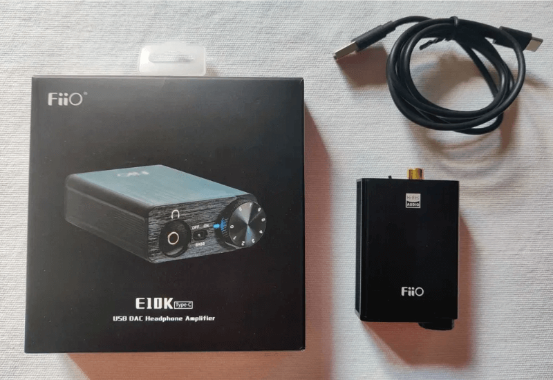 FiiO E10K-TC With Its-Package and Accessories